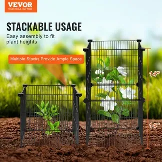 VEVOR 5er-Pack Pflanzenschutz vor Tieren, 15,35 x 15,35 Zoll Pflanzenschutz aus Hühnerdraht, Pflanzenkäfige für Pflanzen im Freien, Blumen und Gemüse, hält Hasen, Hühner und Eichhörnchen fern, 20-teiliges Metallgeflecht VEVOR 5er-Pack Pflanzenschutz vor Tieren, 15,35 x 15,35 Zoll Pflanzenschutz aus Hühnerdraht, Pflanzenkäfige für Pflanzen im Freien, Blumen und Gemüse, hält Hasen, Hühner und Eichhörnchen fern, 20-teiliges Metallgeflecht