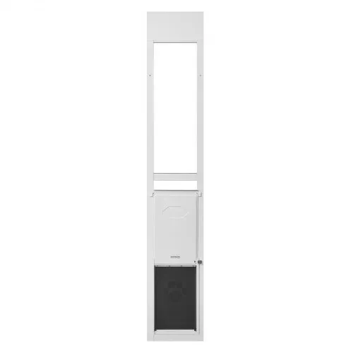 VEVOR Hundeklappe für Glasschiebetür, Hundetür Höhenverstellbar von 1927 bis 2049 mm, Rahmen aus Aluminiumlegierung mit Klappe & Drehscharnier, Abschließbar, für Große Hunde, Haustiertüren, L – Bild 9