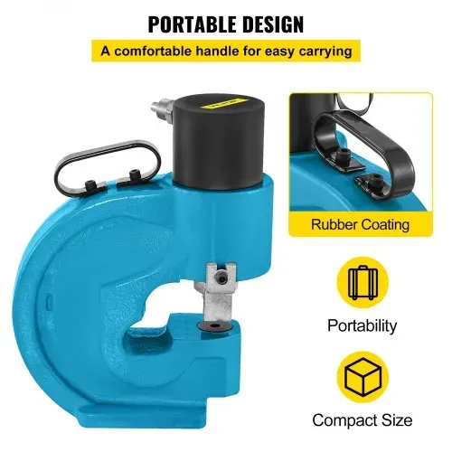 VEVOR Hydraulische Lochstanzwerkzeug 35T Hydraulic Knockout mit Metallplatten Punch Driver 4 Lochstanzwerkzeug Handpumpen-Kit 110 mm Kehle Schneideisen Hydraulische Locher Blechlocher Locheisen – Bild 5