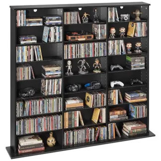VEVOR DVD-Regal mit 24 Fächern (8 Ebenen), Medienregal Standregal 142 x 22 x 130 cm, Platzsparendes Aufbewahrungsregal für CDs DVDs Bücher Spiele-Discs, Bücherregal für Wohnzimmer/Homeoffice, Schwarz VEVOR DVD-Regal mit 24 Fächern (8 Ebenen), Medienregal Standregal 142 x 22 x 130 cm, Platzsparendes Aufbewahrungsregal für CDs DVDs Bücher Spiele-Discs, Bücherregal für Wohnzimmer/Homeoffice, Schwarz
