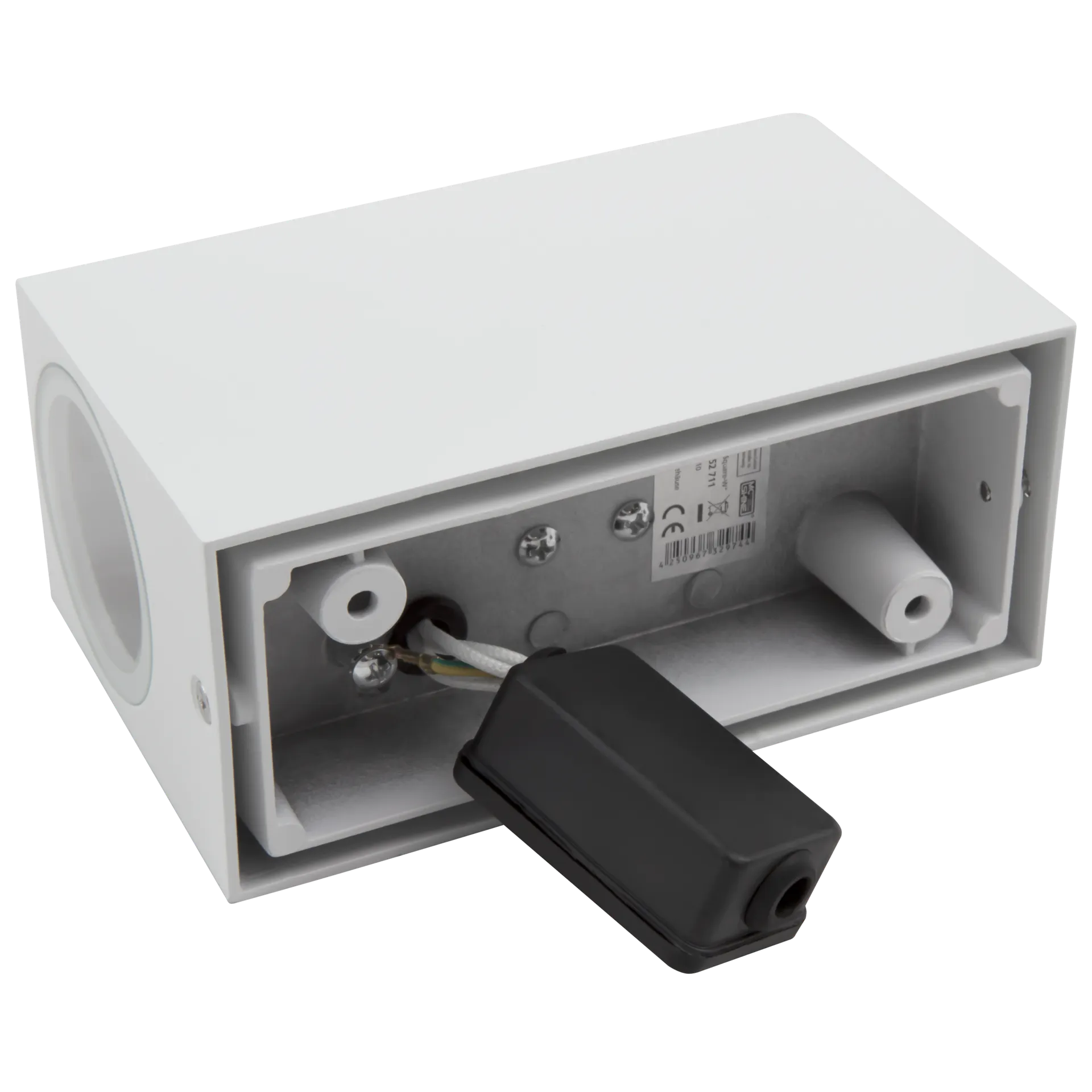 Wandleuchte McShine ''Square-W'' weiß, IP44, 2x GU10, Aluminium Gehäuse – Bild 2