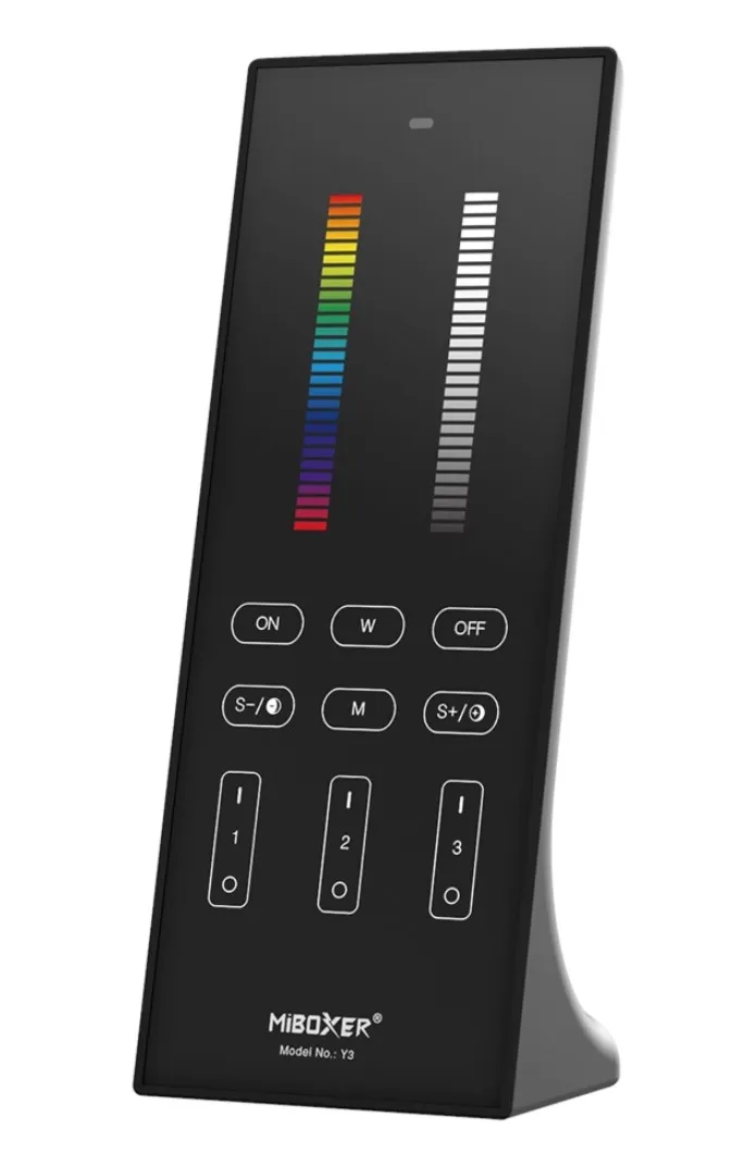 MiBoxer Y3-B LED Fernbedienung 2,4GHz RGB-WW (RGB-CCT) 3 Zonen vertikal (b) MiBoxer Y3-B LED Fernbedienung 2,4GHz RGB-WW (RGB-CCT) 3 Zonen vertikal (b)