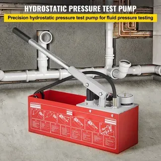 VEVOR Prüfpumpe Abdrückpumpe Druckprüfpumpe Füllpumpe Befüllpumpe Druckprobepumpe Hydrostatische Testpumpe Hydraulikdruckprüfpumpe 60 bar / 860 psi / 6 MPa Wasserdruckprüfer 12 L Tankvolumen VEVOR Prüfpumpe Abdrückpumpe Druckprüfpumpe Füllpumpe Befüllpumpe Druckprobepumpe Hydrostatische Testpumpe Hydraulikdruckprüfpumpe 60 bar / 860 psi / 6 MPa Wasserdruckprüfer 12 L Tankvolumen