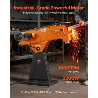 VEVOR Bandschleifer 7,62×200,7 cm, 2100 W, 900 U/min, Industriequalität, mit 0° – 45° einstellbarem Winkel & Staubabsauganschluss für die professionelle Holz- & Metallbearbeitung VEVOR Bandschleifer 7,62×200,7 cm, 2100 W, 900 U/min, Industriequalität, mit 0° – 45° einstellbarem Winkel & Staubabsauganschluss für die professionelle Holz- & Metallbearbeitung