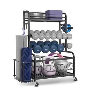 VEVOR Heimgymnastik Aufbewahrungsregal Aufbewahrungsständer Yogamattenhalter (4 Schichten), Yogamatten Gewichtheben Rack mit Rädern & Haken, Hantel Gewichtheben Rack für Heimübung Fitnessgeräte VEVOR Heimgymnastik Aufbewahrungsregal Aufbewahrungsständer Yogamattenhalter (4 Schichten), Yogamatten Gewichtheben Rack mit Rädern & Haken, Hantel Gewichtheben Rack für Heimübung Fitnessgeräte