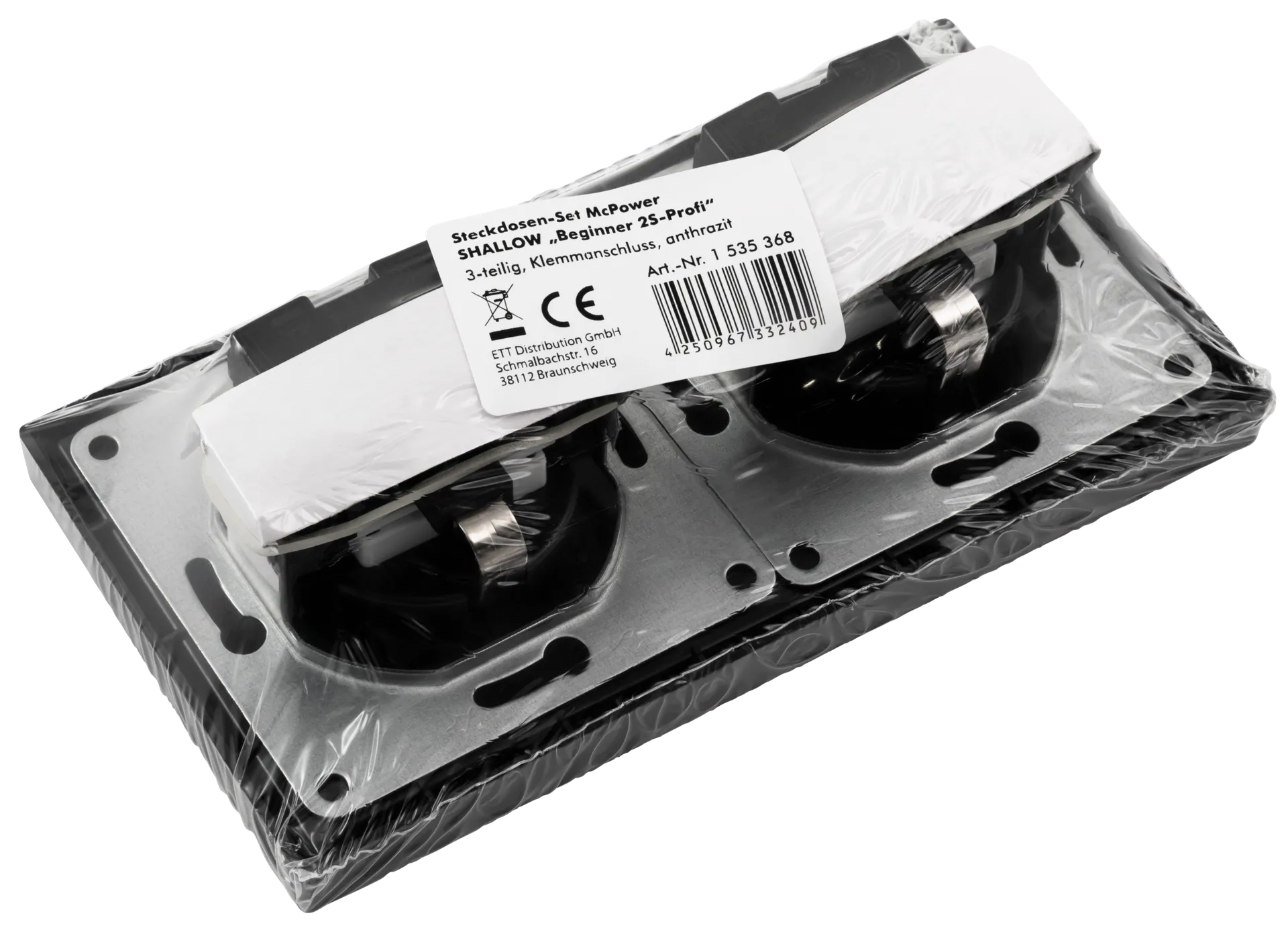 Steckdosen Set McPower Shallow ''Beginner 2S-Profi'' 3-teilig, Steckanschluss – Bild 4