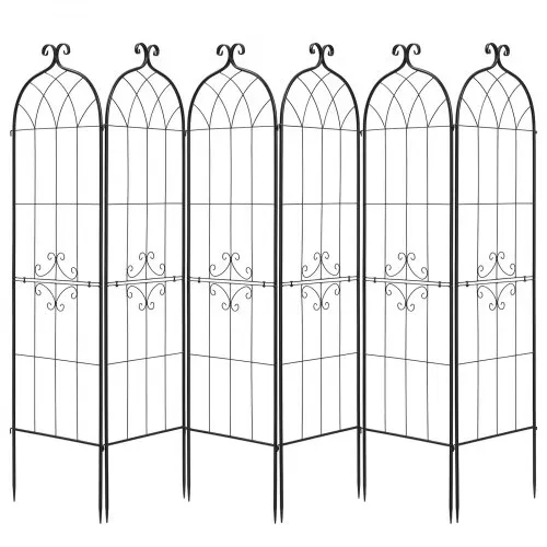 VEVOR Rankgitter, 180x52,5 cm 6er-Pack, Metall Rankhilfe mit Pulverbeschichteter Oberfläche & Verriegelungsmechanismus, Kletterhilfe, Garten Spalier, Pflanzengitter für Blumen, Gemüse & Rosen – Bild 10