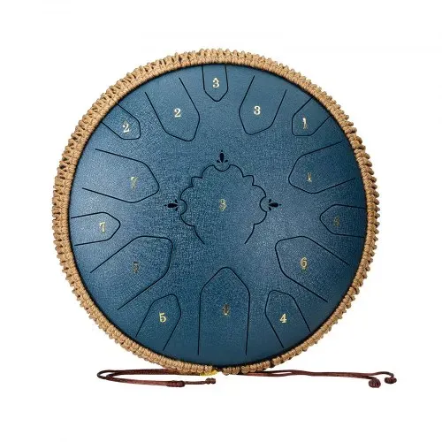 VEVOR Zungentrommel, 33 cm 15-Noten-Regentrommel, C-Dur-Musiktrommeln mit Notenbuch & Schlägeln, Steel Tongue Drum für Meditation, Yoga, musikalische Ausbildung für Anfänger, Marineblau – Bild 10