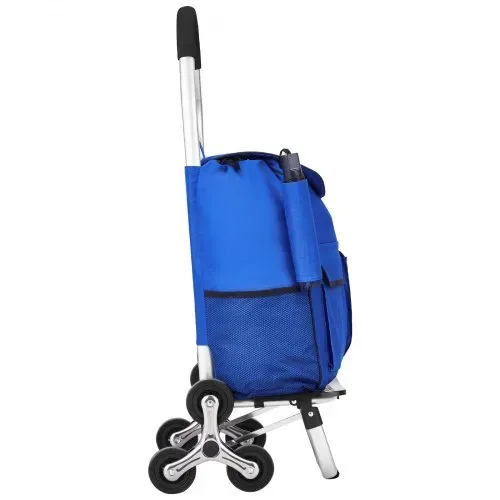 VEVOR faltbarer Einkaufswagen, 445 x 375 x 990 mm, Sackkarre zum Treppensteigen mit 6 Rädern, Aufbewahrungstasche aus Oxford-Stoff, zum Einkaufen, Büro, Umzug, Transport, im Freien, Wäsche – Bild 9