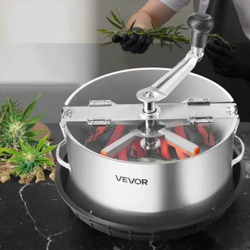 VEVOR Erntemaschine, 30,5 cm Blattschneider, Knospenschneider mit Edelstahlklingen, Nass- & Trocken-Hydrokultur-Schneidemaschine mit Tablett, Blattschüssel Trimmer für Pflanzenknospen & Blumen – Bild 7