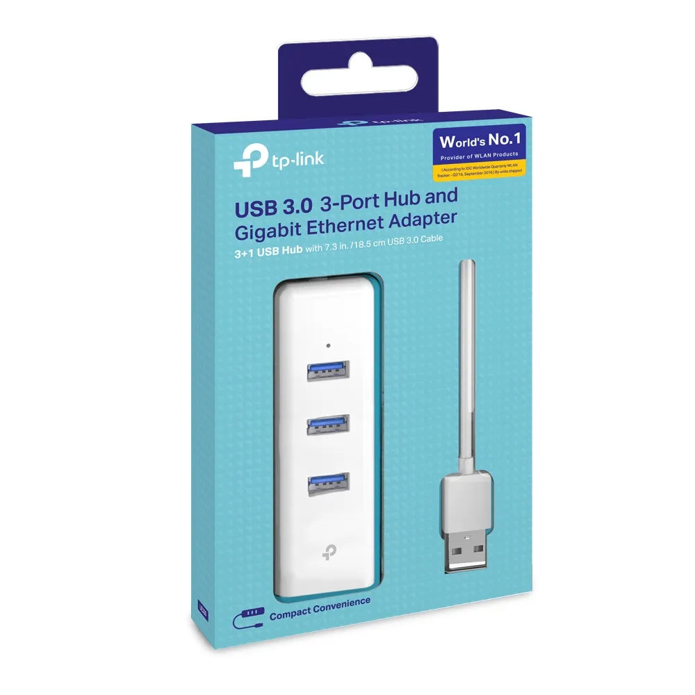 TP-Link 3-Port-USB3.0-Hub & Gigabit-Ethernet-Adapter – Bild 4