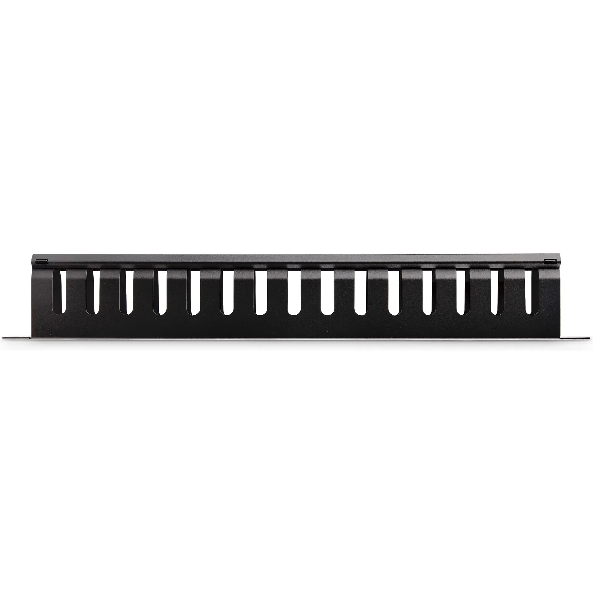 StarTech.com Horizontaler 1HE Rack Finger Kabelkanal mit Abdeckung - 19" Netzwerk/serverschrank Finger Kabelführung Panel - geschlitzter Kabelkanal mit Abdeckung – Bild 3