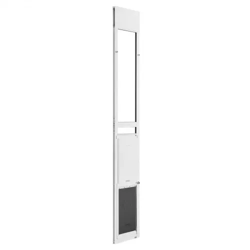 VEVOR Hundeklappe für Glasschiebetür, Hundetür Höhenverstellbar von 1927 bis 2049 mm, Rahmen aus Aluminiumlegierung mit Klappe & Drehscharnier, Abschließbar, für Große Hunde, Haustiertüren, L – Bild 8