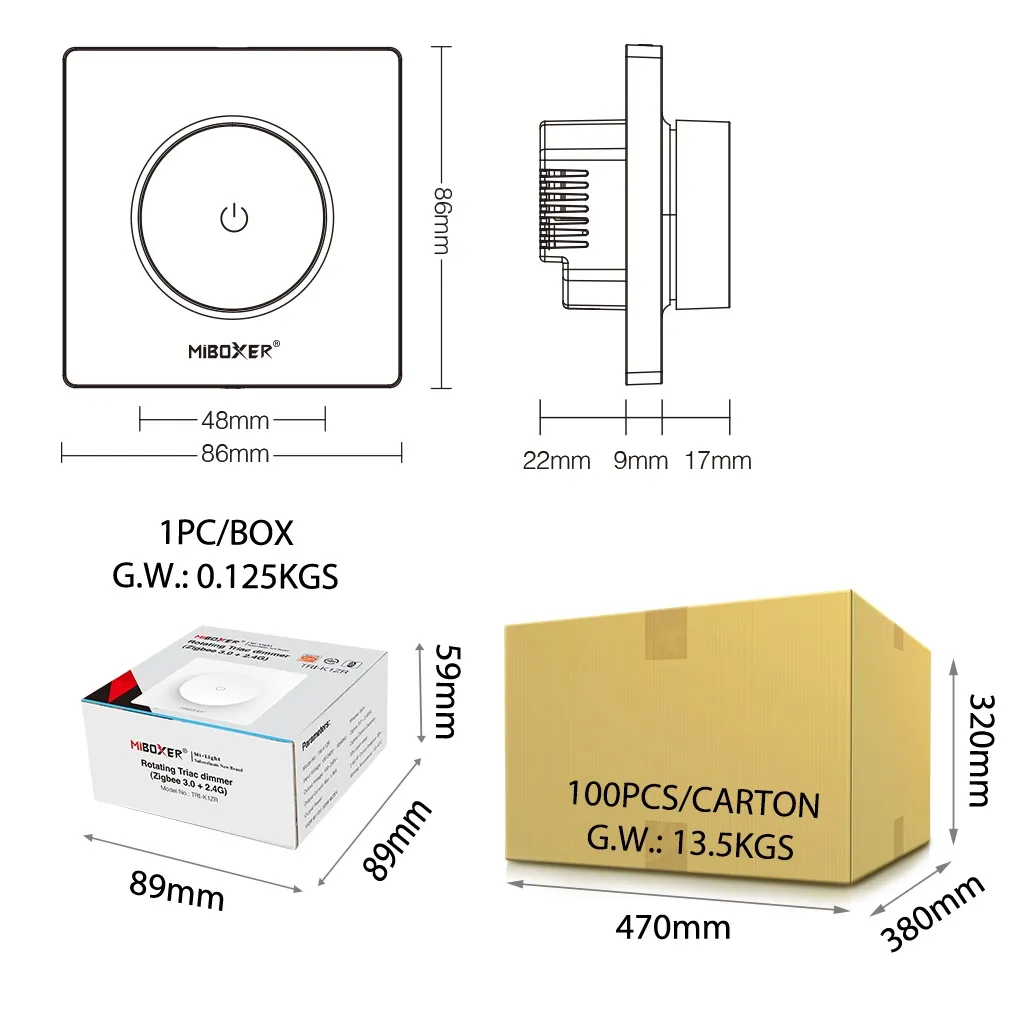 Synergy 21 Rotating Triac dimmer Fernbedinung (WiFi+2.4GHz) *Milight/Miboxer* – Bild 5
