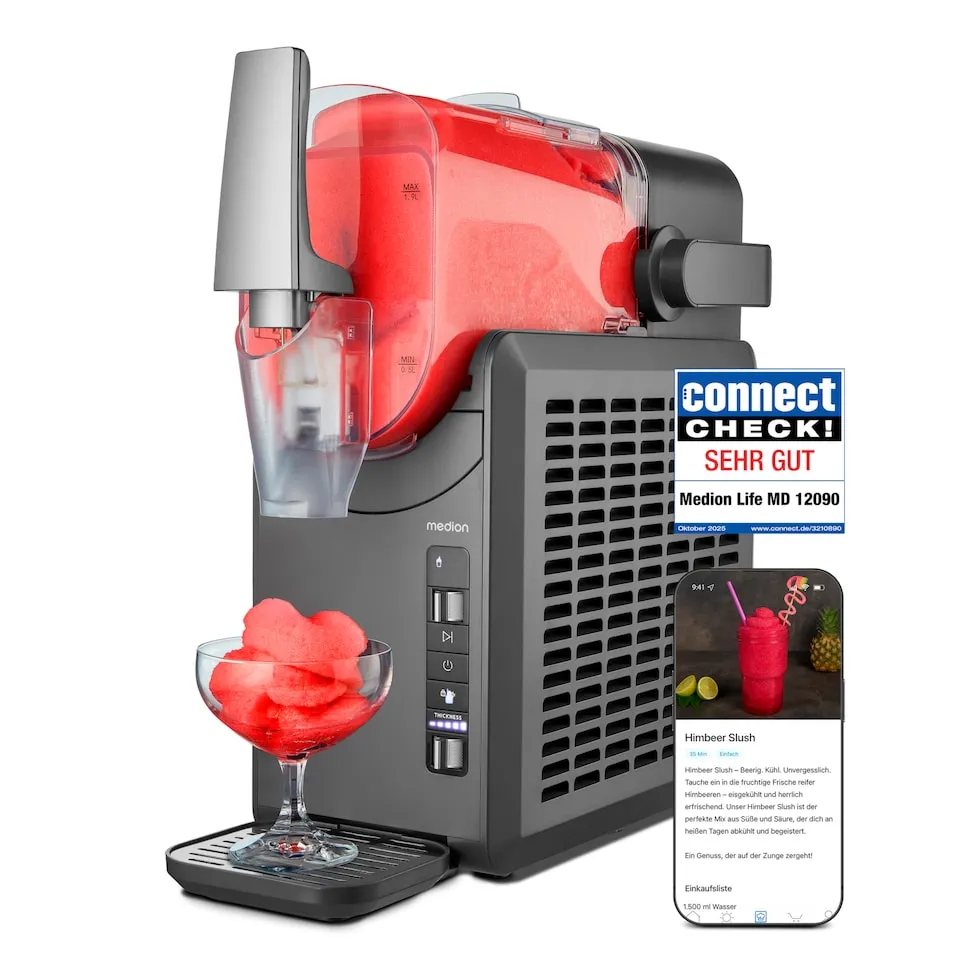 MEDION LIFE Slush-Eismaschine MD12090 2,6 l Grau MEDION LIFE Slush-Eismaschine MD12090 2,6 l Grau