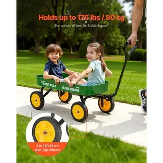 VEVOR Bollerwagen für Kinder ab 18 Monaten, 1010x480x360 mm, Transportwagen Tragkraft bis 80 kg, Handwagen mit Griff, ideal als Geburtstagsgeschenk für Gartenarbeit, Strand & Camping, Grün VEVOR Bollerwagen für Kinder ab 18 Monaten, 1010x480x360 mm, Transportwagen Tragkraft bis 80 kg, Handwagen mit Griff, ideal als Geburtstagsgeschenk für Gartenarbeit, Strand & Camping, Grün