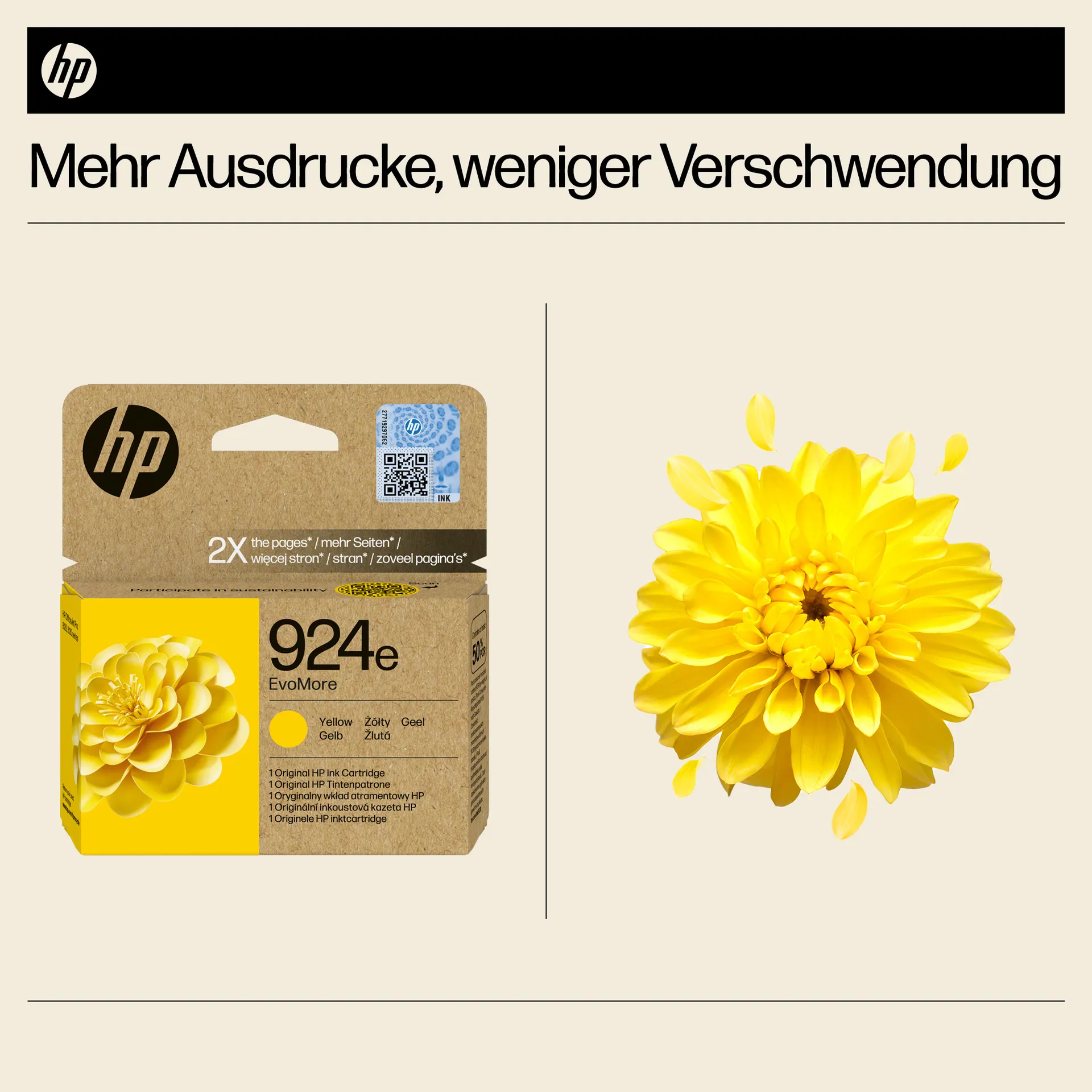 HP 924e EvoMore Gelb Original Druckerpatrone – Bild 5