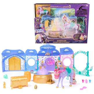 Unicorn Academy – Stall Spielset 90 cm inkl. Brunnen mit Licht- und Soundeffekten, ca. 12 cm großem Einhorn und 24 Accessoires, Original Spielset zur beliebten Netflix Serie Unicorn Academy – Stall Spielset 90 cm inkl. Brunnen mit Licht- und Soundeffekten, ca. 12 cm großem Einhorn und 24 Accessoires, Original Spielset zur beliebten Netflix Serie
