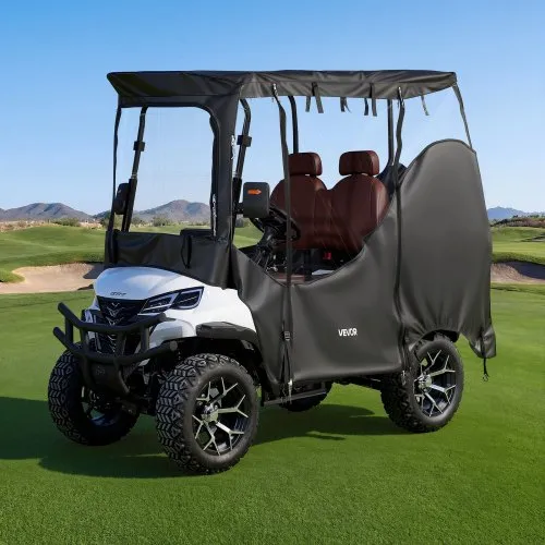 VEVOR Golfwagenabdeckung Sichtbar für 2-Sitzer-Golfwagen (die Meisten Golfcart von Club Car, Yamaha, EZGO & Honda), Regenabdeckung aus 600D-Oxford-Gewebe, mit PU-Beschichtung & Winddichtem Hakensystem VEVOR Golfwagenabdeckung Sichtbar für 2-Sitzer-Golfwagen (die Meisten Golfcart von Club Car, Yamaha, EZGO & Honda), Regenabdeckung aus 600D-Oxford-Gewebe, mit PU-Beschichtung & Winddichtem Hakensystem