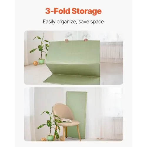 VEVOR japanische Tatami Matte faltbare japanische Tatami-Matratze 2032 x 1397 mm (natürliches Binsengras), Bodenmatratze mit rutschfester Rückseite, Futon-Matratze zum Schlafen Meditieren – Bild 5