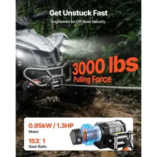 VEVOR Elektrische Seilwinde 1360 kg, 12 V DC Motorwinde mit Φ4,7 mm x 12 m Stahlseil & Kabelgebundener Fernbedienung, IP55, Aluminiumgehäuse, Elektrowinde zum Abschleppen von ATVs, Schwarz VEVOR Elektrische Seilwinde 1360 kg, 12 V DC Motorwinde mit Φ4,7 mm x 12 m Stahlseil & Kabelgebundener Fernbedienung, IP55, Aluminiumgehäuse, Elektrowinde zum Abschleppen von ATVs, Schwarz