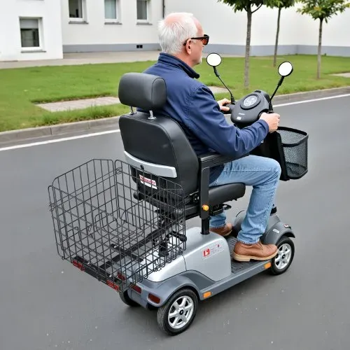 VEVOR Elektromobil Hinterkorb, Heckkorb, robuster & geräumiger Gepäckkorb Seniorenmobil, funktioniert mit 2,54 cm Empfänger, kompatibel mit den meisten Mobilitätsrollern, Mobilitätshilfe 45x45x39 cm – Bild 7