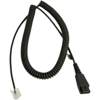 Jabra Quick Disconnect (QD) to Modular (RJ) Balanced Coiled Bottom Cord, 2 Meter Jabra Quick Disconnect (QD) to Modular (RJ) Balanced Coiled Bottom Cord, 2 Meter