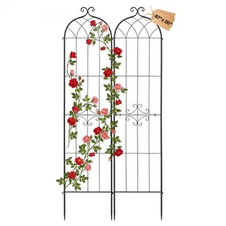 VEVOR Rankgitter, 220×52,5 cm 2er-Pack, Metall Rankhilfe mit Pulverbeschichteter Oberfläche & Verriegelungsmechanismus, Kletterhilfe, Garten Spalier, Pflanzengitter für Blumen, Gemüse & Rosen VEVOR Rankgitter, 220×52,5 cm 2er-Pack, Metall Rankhilfe mit Pulverbeschichteter Oberfläche & Verriegelungsmechanismus, Kletterhilfe, Garten Spalier, Pflanzengitter für Blumen, Gemüse & Rosen