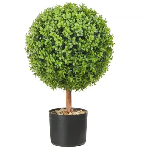 VEVOR 2x Buchsbaumkugel Künstlich 559mm Garten Deko Buchsbaum im Blumentopf Kugel künstlich Buchskugel Kunstpflanze aus PE, Holz, PP inkl. 4 Stk. Dekorative Schmetterlinge und 10 Stk. Ersatzblätter – Bild 9