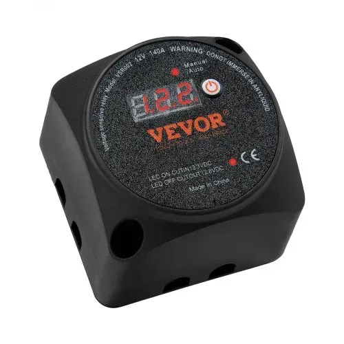VEVOR Doppelbatterie-Trennrelais, 12 V, 140 A, manueller und automatischer Modus, spannungsempfindliches VSR-Relais mit LCD-Bildschirm, für ATV, UTV, Wohnmobil, Wohnwagen, LKW, Boot, Yacht – Bild 9
