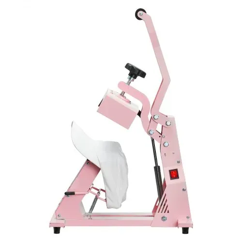 VEVOR Hutpresse mit 2 austauschbaren Platten (160 x 65 mm / 160 x 80 mm), Hut-Hitzepresse mit präziser Temperatur- und Zeitregelung, Mützenpresse Heat Press für Stirnbänder Gesichtsmasken Rosa – Bild 10