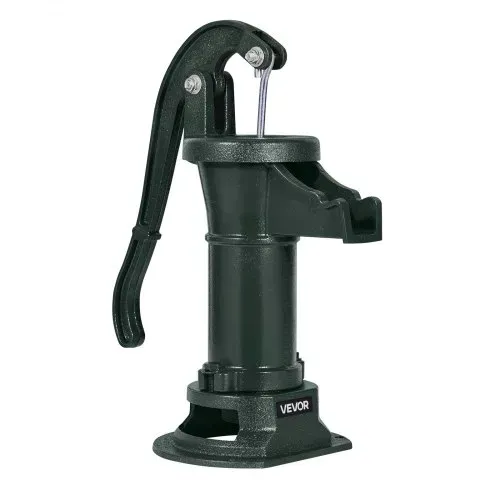 VEVOR Schwengelpumpe Antik Vintage, 7,6 m Förderhöhe, Nostalgiepumpe aus Gusseisen, Brunnenpumpe, Handpumpe NPT 1-1/4 Zoll Anschluss, Gartenpumpe, für Garten, Teich, Hof, Bauernhof, Grün – Bild 9