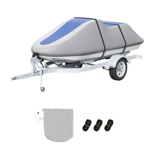 VEVOR Jet-Ski-Abdeckung, 3200–3420 mm anhängerfähige wasserdichte PWC-Abdeckung, robustes 600D-PU-Oxford-Gewebe in Marinequalität, UV-beständige Seadoo-Abdeckung mit Schnallenriemen, Persönliche Wasse VEVOR Jet-Ski-Abdeckung, 3200–3420 mm anhängerfähige wasserdichte PWC-Abdeckung, robustes 600D-PU-Oxford-Gewebe in Marinequalität, UV-beständige Seadoo-Abdeckung mit Schnallenriemen, Persönliche Wasse