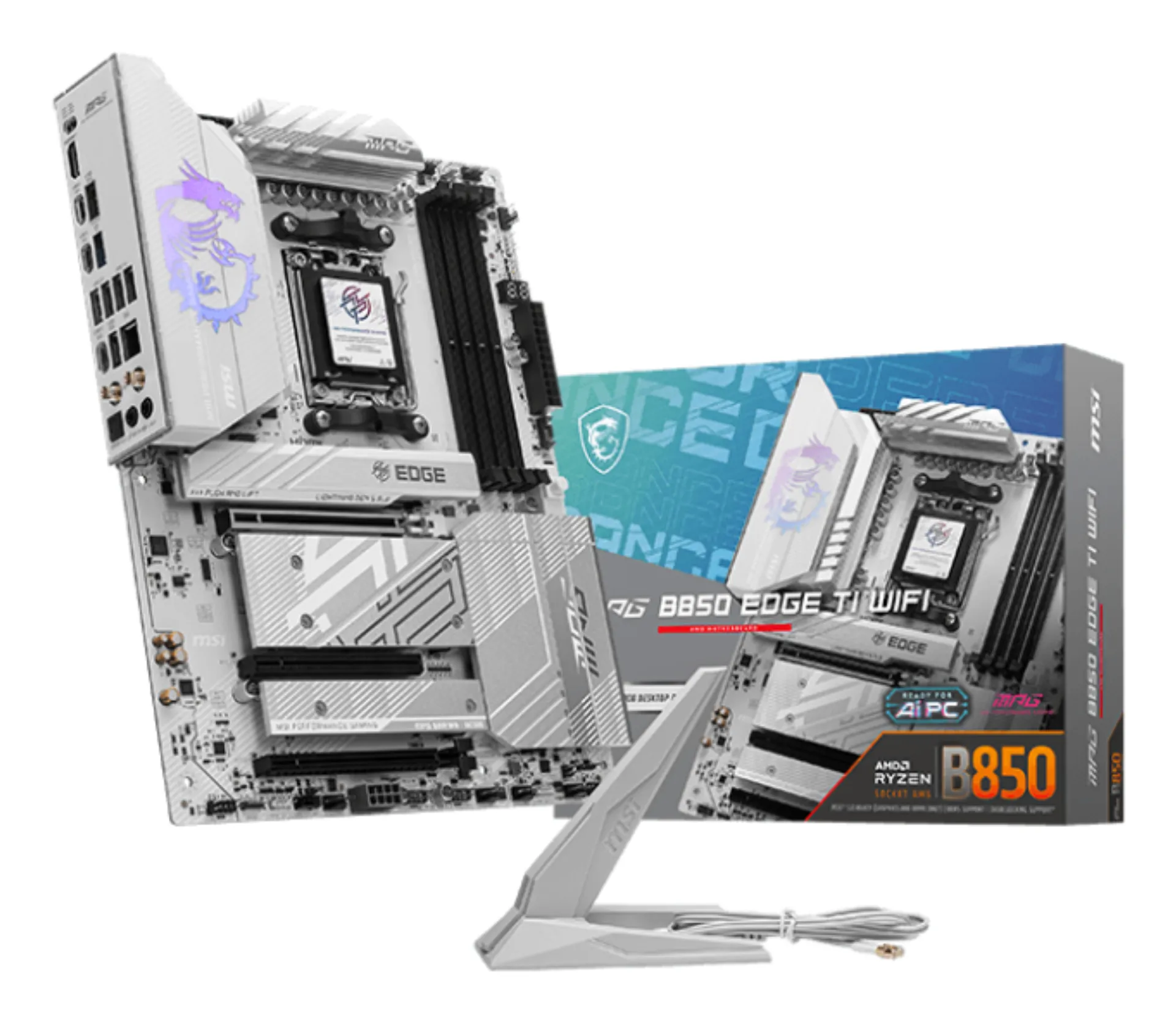 MSI MPG B850 EDGE TI WIFI Motherboard AMD B850 Sockel AM5 ATX MSI MPG B850 EDGE TI WIFI Motherboard AMD B850 Sockel AM5 ATX