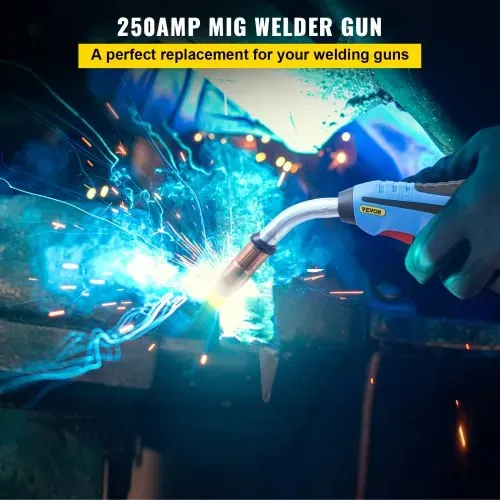 VEVOR Schweißpistole Mig 4,6 m Fackel Ersatz Flexibles Kabel 250 A Arbeitszyklus 60% für Elektroschweißer intensive Nutzung Schweißen Industrieumgebungen harte Konstruktion VEVOR Schweißpistole Mig 4,6 m Fackel Ersatz Flexibles Kabel 250 A Arbeitszyklus 60% für Elektroschweißer intensive Nutzung Schweißen Industrieumgebungen harte Konstruktion