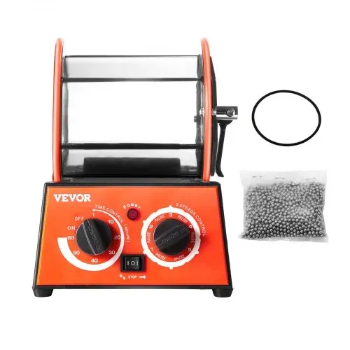 VEVOR Poliertrommel Schmuck-Poliermaschine 3 kg, Rotary Tumbler Oberflächenpolierer 60 W, Schmuck Polieren Dreh-Tumbler Einstellbare Zeit & Drehzahl Polierer Kugelmühle, für Gold, Silber usw. – Bild 8