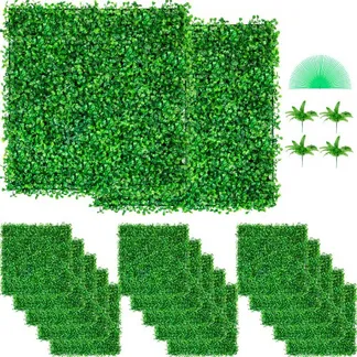 VEVOR Künstliche Pflanzenwand 48 Stk. 10 x 10 Zoll, Sichtschutz Hecke Künstlich Grün, Künstliche Buchsbaumplatte PE, Sichtschutz Kunstpflanzen 25 x 25 cm Sichtschutzhecke Wanddekoration Pflanzenwand VEVOR Künstliche Pflanzenwand 48 Stk. 10 x 10 Zoll, Sichtschutz Hecke Künstlich Grün, Künstliche Buchsbaumplatte PE, Sichtschutz Kunstpflanzen 25 x 25 cm Sichtschutzhecke Wanddekoration Pflanzenwand