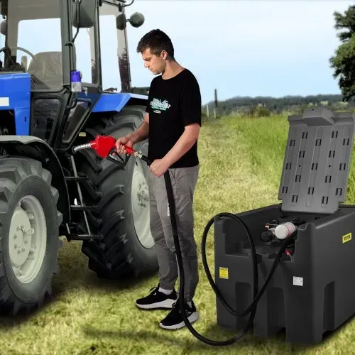 VEVOR Tragbarer Dieseltank 439,11 L Mobile Tankanlage Schwarz Dieseltankstelle 140 W Tankstation Dieseltank 2600 U/min Transporttank 12 V – Bild 7