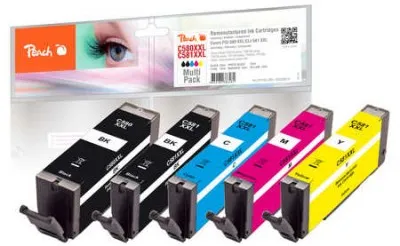 Peach PI100-396 Druckerpatrone 5 Stück(e) Kompatibel Extrahohe (Super-) Ausbeute Schwarz, Cyan, Magenta, Foto schwarz, Gelb Peach PI100-396 Druckerpatrone 5 Stück(e) Kompatibel Extrahohe (Super-) Ausbeute Schwarz, Cyan, Magenta, Foto schwarz, Gelb