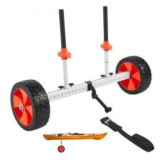 VEVOR Kajakwagen, 113 kg, Kanuwagen mit 25,4 cm Reifen & Spanngurt, Bootswagen zum Transportieren von Kajaks, Kanus, Paddleboards, Jon-Booten, Wassersportgeräte, 900x580x575 mm VEVOR Kajakwagen, 113 kg, Kanuwagen mit 25,4 cm Reifen & Spanngurt, Bootswagen zum Transportieren von Kajaks, Kanus, Paddleboards, Jon-Booten, Wassersportgeräte, 900x580x575 mm
