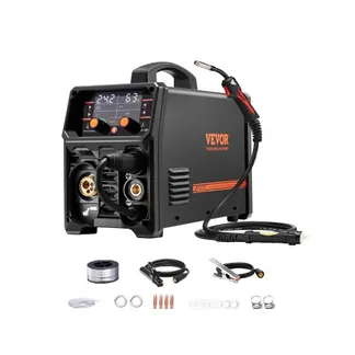 VEVOR Pro MIG-Schweißgerät, 200 Ampere Pluse MIG-Welder, 5-in-1 Synergie-Schweißer MIG Pluse, gasloses MIG, Gas-MIG, MMA und Lift WIG, mit IGBT-Wechselrichtertechnologie und LCD-Bildschirmanzeige VEVOR Pro MIG-Schweißgerät, 200 Ampere Pluse MIG-Welder, 5-in-1 Synergie-Schweißer MIG Pluse, gasloses MIG, Gas-MIG, MMA und Lift WIG, mit IGBT-Wechselrichtertechnologie und LCD-Bildschirmanzeige
