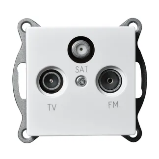 Antennendose McPower “Cup“ für TV, Radio und Sat, UP, weiß Antennendose McPower “Cup“ für TV, Radio und Sat, UP, weiß