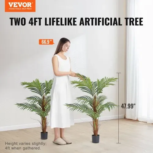 VEVOR 2x Areca Catechu Künstlich 800x800x1219mm Kunstpflanze PE Künstliche Pflanzen Plastikpflanzen im Topf Betelnusspalme Geruchslos Wasserdicht Ideal für Schlafzimmer Arbeitszimmer Wohnzimmer VEVOR 2x Areca Catechu Künstlich 800x800x1219mm Kunstpflanze PE Künstliche Pflanzen Plastikpflanzen im Topf Betelnusspalme Geruchslos Wasserdicht Ideal für Schlafzimmer Arbeitszimmer Wohnzimmer
