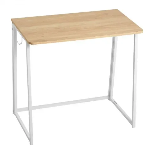 VEVOR kleiner Klappschreibtisch Schreibtisch faltbar 80 x 48 cm (Tischplatte), platzsparender Computertisch mit Aufbewahrungshaken, Bürotisch mit 68 kg Tragkraft Eiche für kompakte Räume Homeoffice – Bild 8