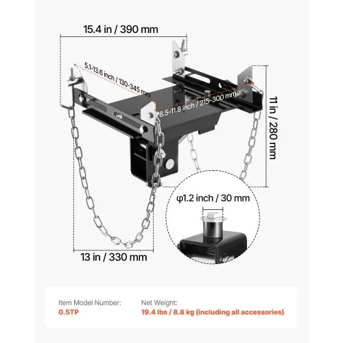 VEVOR Getriebeheber-Adapter Tablett 0,5 t Tragkraft Hochleistungsstahl für Wagenheber mit 1-1/5 Zoll abnehmbarer Sattelwelle, für Garage Reparaturwerkstatt Schwarz – Bild 2
