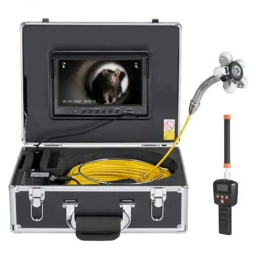 VEVOR Kanalkamera mit 512-Hz-Ortungsgerät, 50 m, 9-Zoll-Rohrinspektionskamera mit Selbstnivellierung, 36-facher Zoom, Endoskop mit 12 LEDs, 32 GB Karte, IP68 wasserdichte Rohrkamera für Kanalrohre – Bild 8