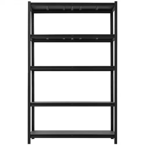 VEVOR Schwerlastregal 1230x465x1962mm, 1360,8kg Belastbares Lagerregal mit Stahlgestell & 5 Verstellbaren Ablagen, Teilbares Steckregal als Werkbank, Flexibles Metallregal für Keller Garage Werkstatt – Bild 8