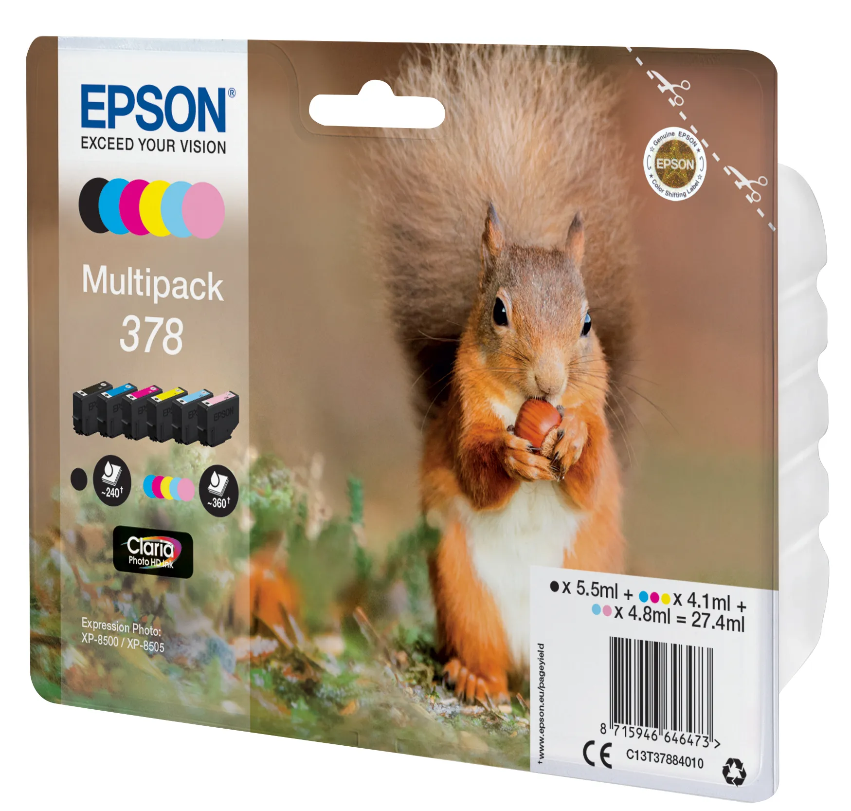 Epson Squirrel Multipack 6-colours 378 Claria Photo HD Ink – Bild 2