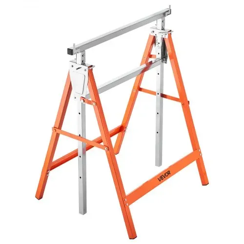 VEVOR Teleskop Arbeitsbock, 2er-Pack, Gerüstböcke, 200 kg Tragkraft, Unterstellbock, 800–1300 mm höhenverstellbar, mit rutschfesten Fußpolstern, für Holzarbeiten, Tischler & Bauunternehmer – Bild 9