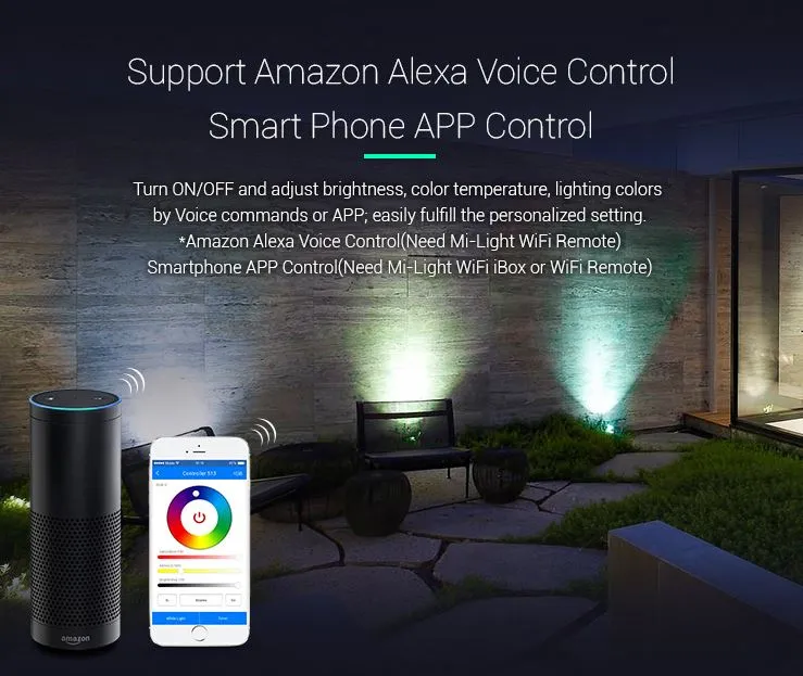 MiBoxer FUTC04 LED Garten Lampe 6W RGB-WW (RGB-CCT) mit Funk und WLAN IP65 230V – Bild 6